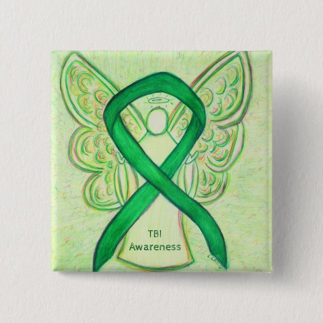 Traumatic Brain Injuries (TBI) Angel Awareness Pin (Front)