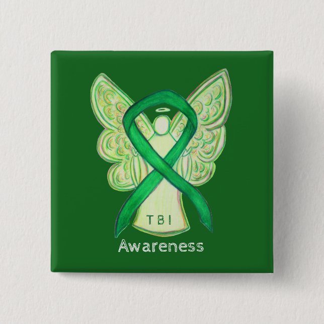 Traumatic Brain Injuries (TBI) Angel Awareness Pin (Front)