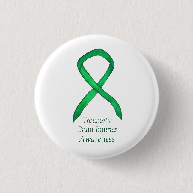 Traumatic Brain Injuries- TBI Awareness Ribbon Pin (Front)