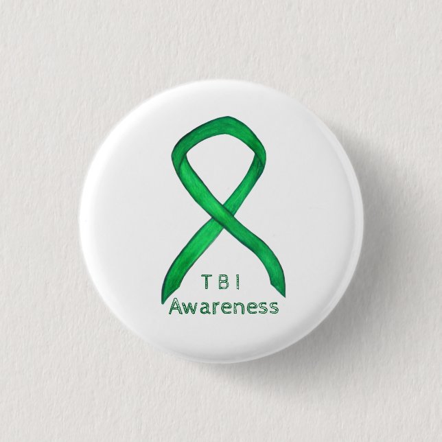 Traumatic Brain Injuries- TBI Awareness Ribbon Pin (Front)