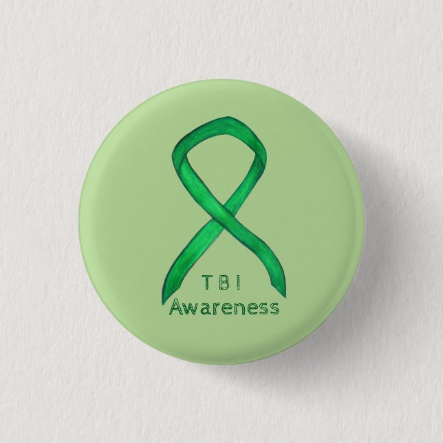 Traumatic Brain Injuries- TBI Awareness Ribbon Pin (Front)