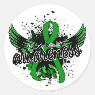 Traumatic Brain Injury Awareness 16 Classic Round Sticker