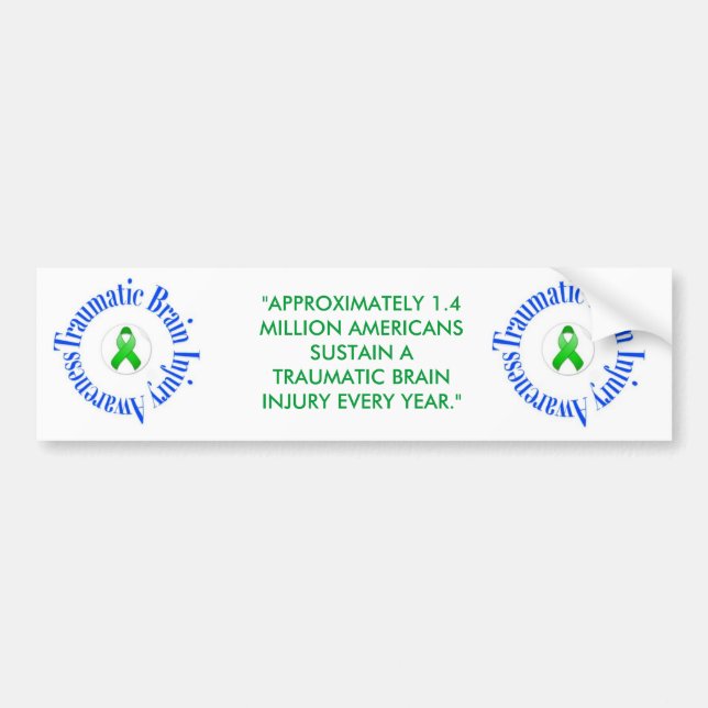 Traumatic Brain Injury Awareness Bumper Sticker (Front)