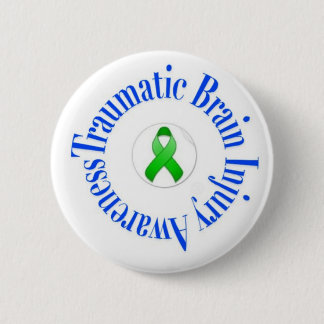 Traumatic Brain Injury Awareness Button