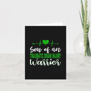 Traumatic Brain Injury Awareness Heartbeat Green P Card