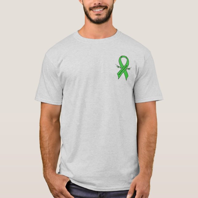 Traumatic Brain Injury Awareness Ribbon with Wings T-Shirt (Front)