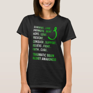 Traumatic Brain Injury Survivor Beat Hope TBI Warr T-Shirt