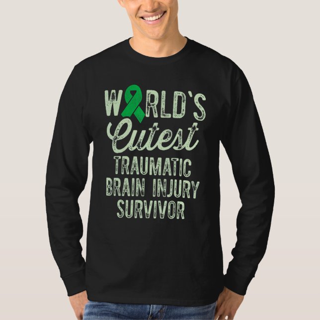 Traumatic Brain Injury Survivor Cutest TBI Warrior T-Shirt (Front)