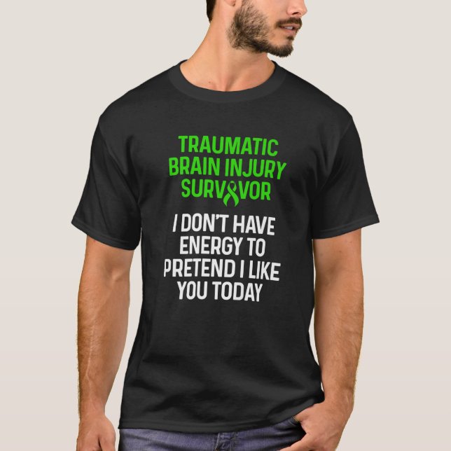 Traumatic Brain Injury Survivor TBI Warrior T-Shirt (Front)