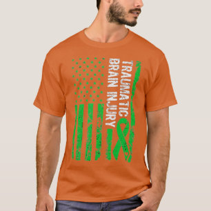 Traumatic Brain Injury TBI Green Ribbon Brain Surg T-Shirt
