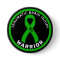 Traumatic Brain Injury Warrior Ribbon Black