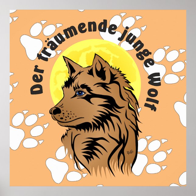 träumender Wolfswelpe Poster (Front)