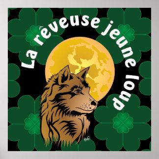 träumender Wolfswelpe Poster