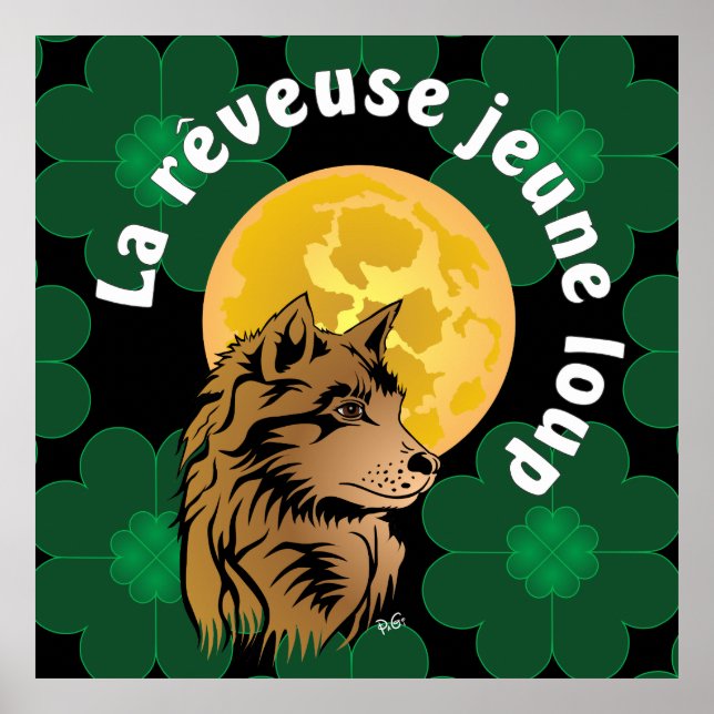 träumender Wolfswelpe Poster (Front)