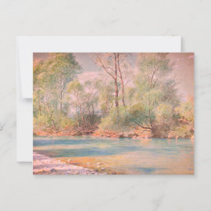 Traunstein River on the Road to Empfig, Bavaria: Postcard