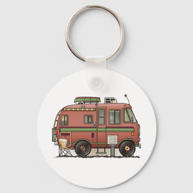 Travco Motor Home Camper RV Key Ring (Front)