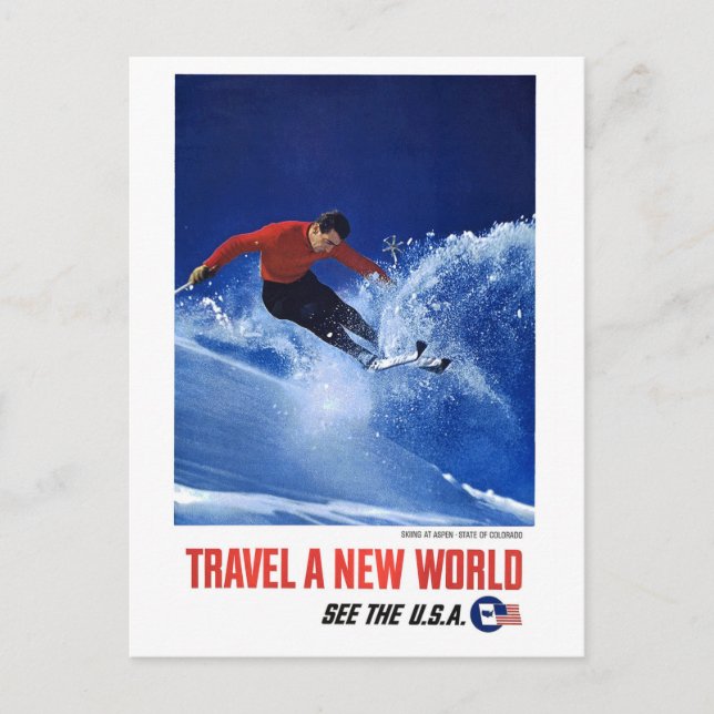 Travel a New World - See the U.S.A. Postcard (Front)