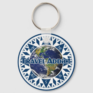 Travel Addict Keychain