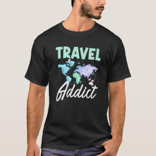Travel Addict World Traveler Around The World Vaca T-Shirt