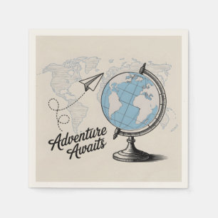 Travel Adventure Awaits Napkin
