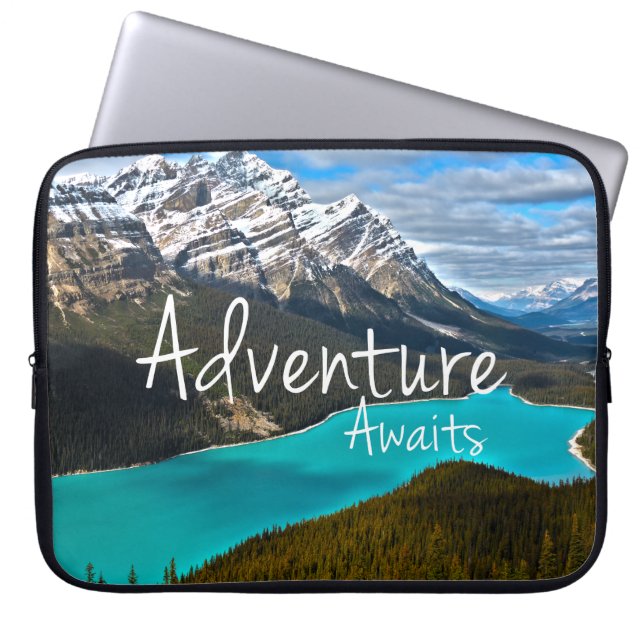 Travel Adventure Awaits Photography Laptop Sleeve (Front)