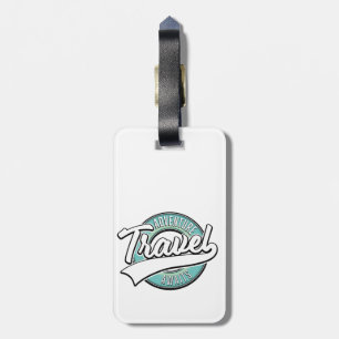 Travel Adventure Awaits vintage logo Luggage Tag