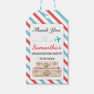 Travel Adventure Graduation Grad Party Favour Gues Gift Tags