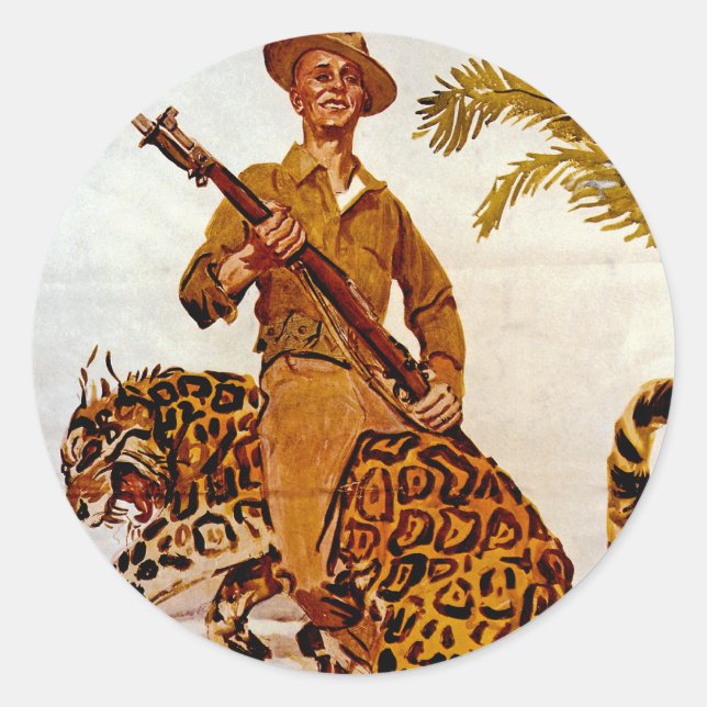 Travel? Adventure? Join the Marines! Classic Round Sticker (Front)