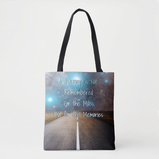 Travel Adventure Journey Quote Road Trip Highway Tote Bag (Front)