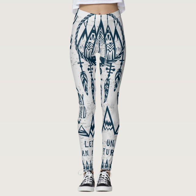 Travel adventure vintage set. leggings (Front)