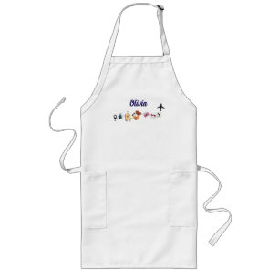 Travel adventures, Cute, Personalised Long Apron