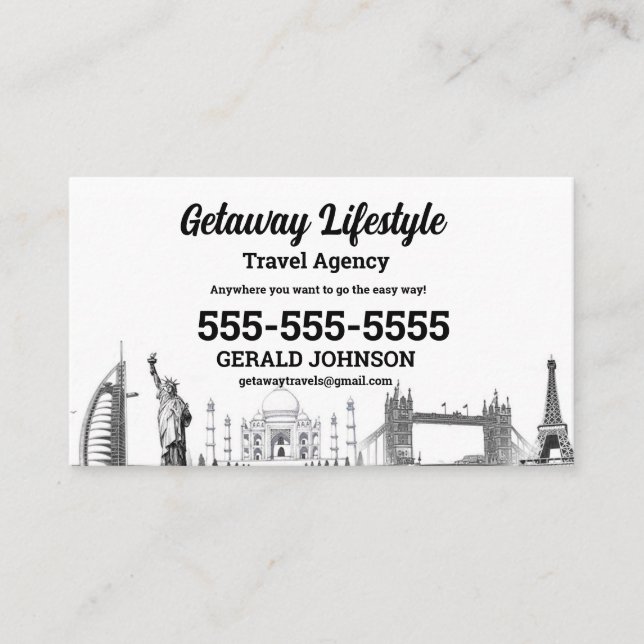 Travel Advisor Business Card (Front)