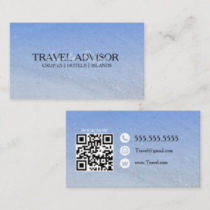 Travel Advisor Consultant Agency Islands Business Card