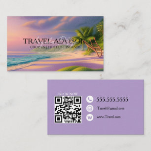 Travel Advisor Consultant Agency Islands Business Card
