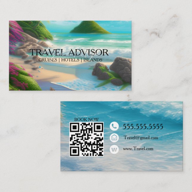 Travel Advisor Islands Business Card (Front/Back)
