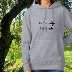 Travel Aeroplane Heart Contrail and Custom Locatio Hoodie