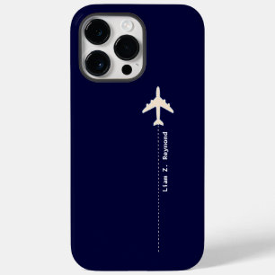 Travel Aeroplane with Dotted Line Blue iPhone 14 Pro Max Case