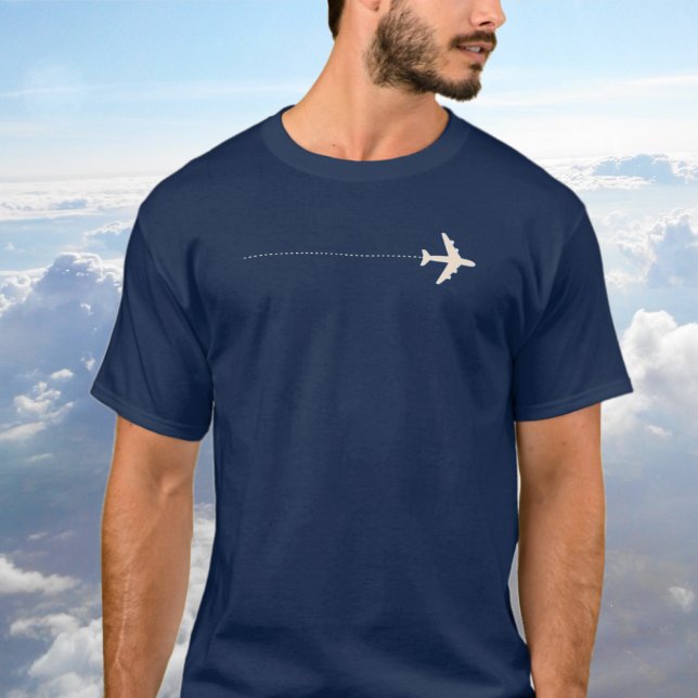 Travel Aeroplane with dotted line T-Shirt (Creator Uploaded)