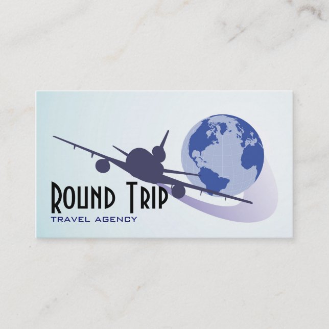 Travel Agency, Agent, Business Card (Front)