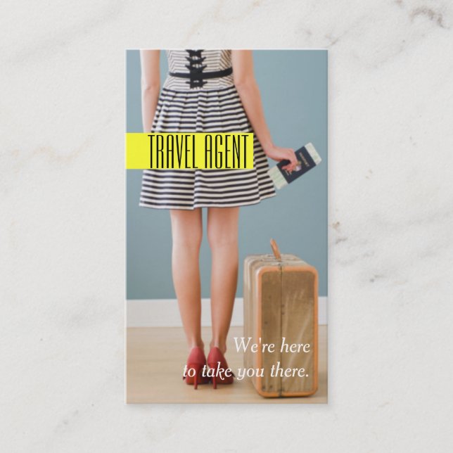 Travel Agency, Agent Business Card (Front)