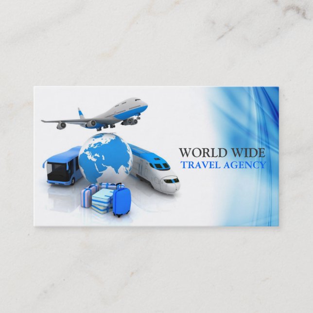 Travel Agency, Agent Business Card (Front)