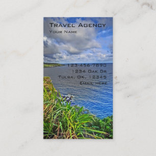 Travel Agency beach customisable business cards