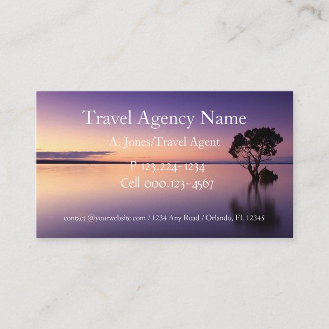 Travel Agency Business Card (Front)