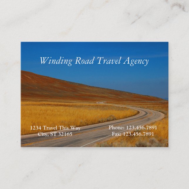 Travel Agency Business Card (Front)