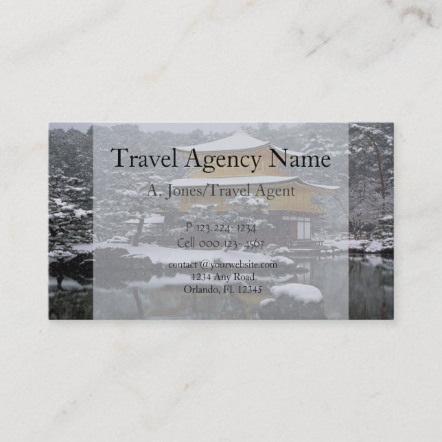 Travel Agency Business Card (Front)