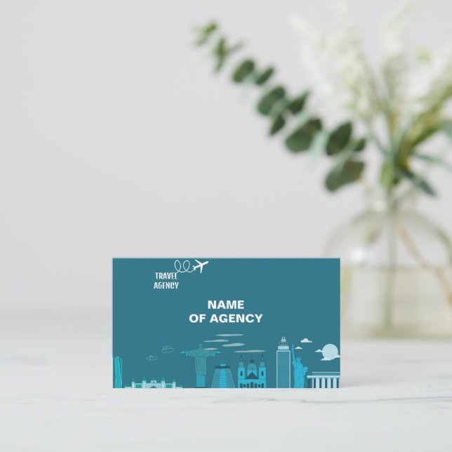 Travel agency business card (Standing Front)