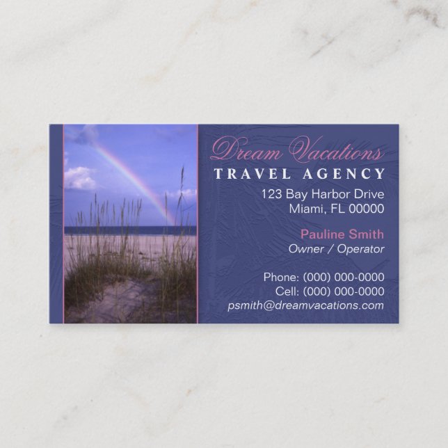 Travel Agency Business Card (Front)