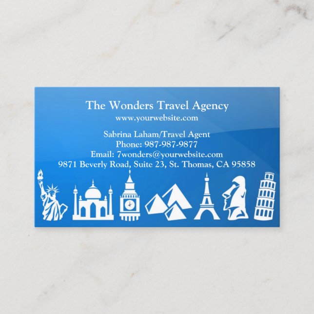 Travel Agency Business Card (Front)