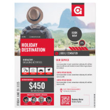 Travel Agency Flyer Red Template