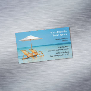 Travel Agency Magnetic Business Card